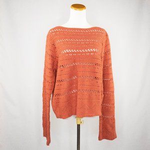 ASOS Design cotton ladies sweater in rust